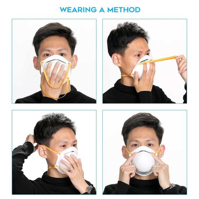 O tipo de suspensão do pescoço Hypoallergenic da máscara do copo da prova FFP2 da poeira respira livremente